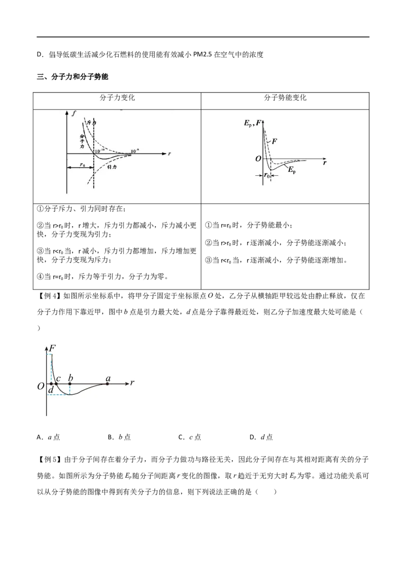 专题69分子动理论、固体与液体（原卷版）_4.2025物理总复习_2023年新高复习资料_一轮复习_2023届高三物理一轮复习多维度导学与分层专练
