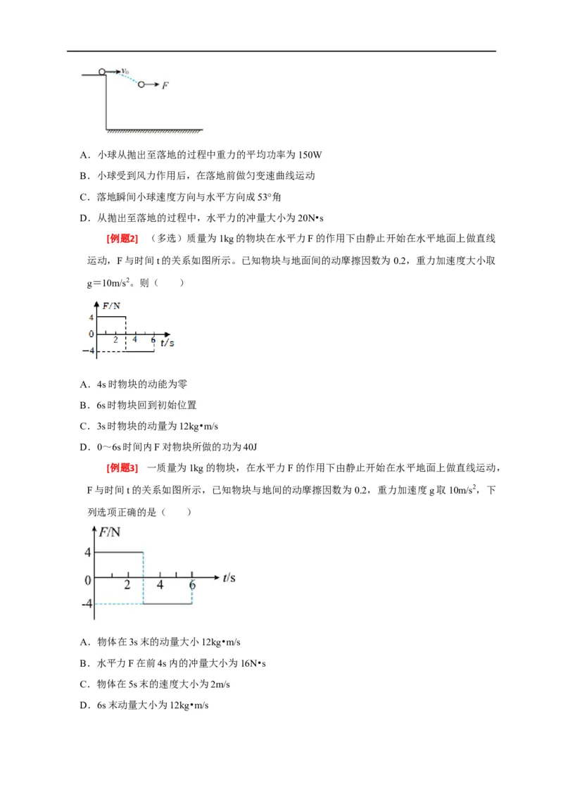 专题13动量定理及应用（原卷版）_4.2025物理总复习_赠品通用版（老高考）复习资料_专项复习_2023年高考冲刺物理热点知识讲练与题型归纳（全国通用）