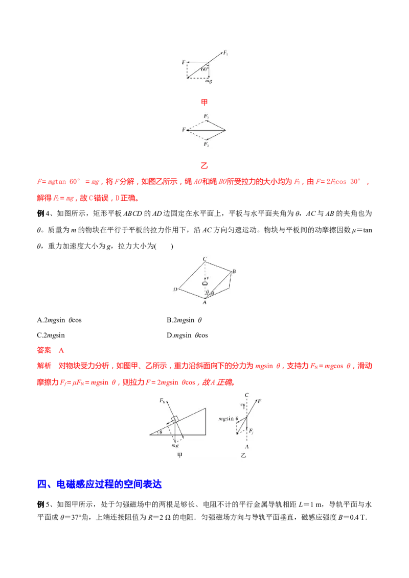 秘籍06空间表达能力的培养-备战2023年高考物理抢分秘籍（新高考专用）（解析版）_4.2025物理总复习_2023年新高复习资料_备战2023年高考物理抢分秘籍（新高考专用）