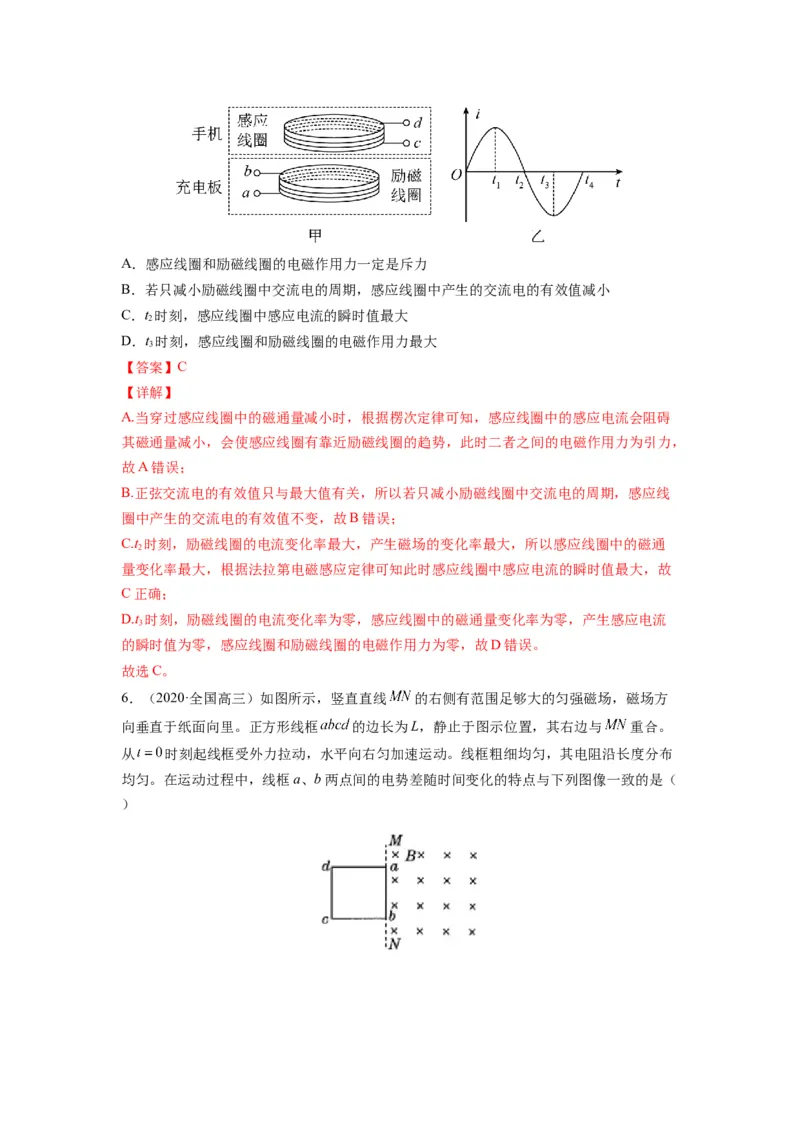 备战2023年高考物理考试易错题&mdash;易错点24电磁感应中的电路和图像问题答案_4.2025物理总复习_2023年新高复习资料_一轮复习_备战2023新高考物理一轮复习考试易错题（含答案）