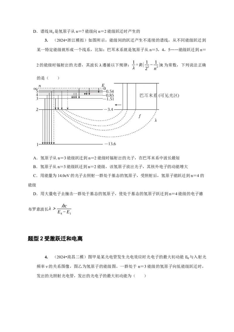 第35讲　原子结构与原子核（原卷版）_4.2025物理总复习_2025年新高考资料_一轮复习_2025届高考物理一轮复习考点精讲精练（全国通用）（完结）