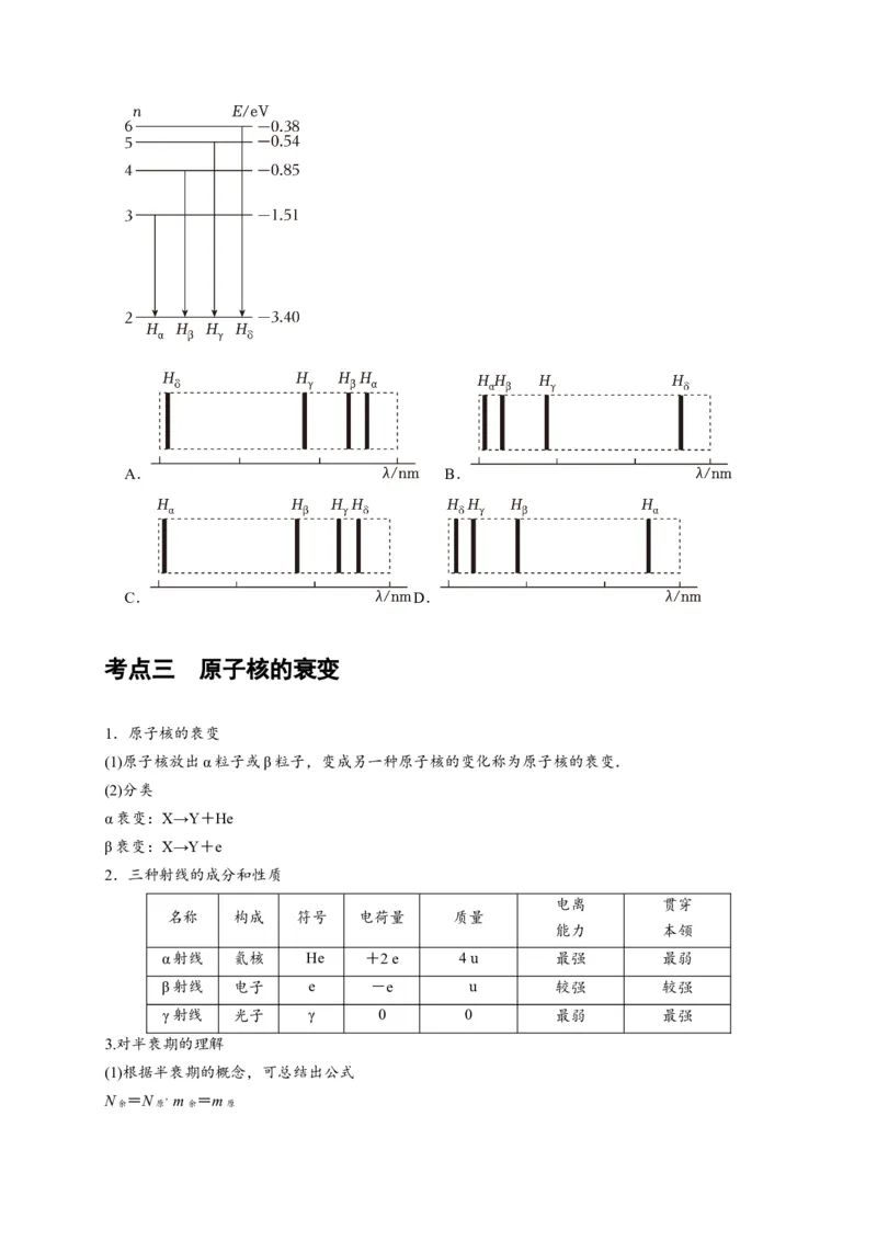 第35讲　原子结构与原子核（原卷版）_4.2025物理总复习_2025年新高考资料_一轮复习_2025届高考物理一轮复习考点精讲精练（全国通用）（完结）