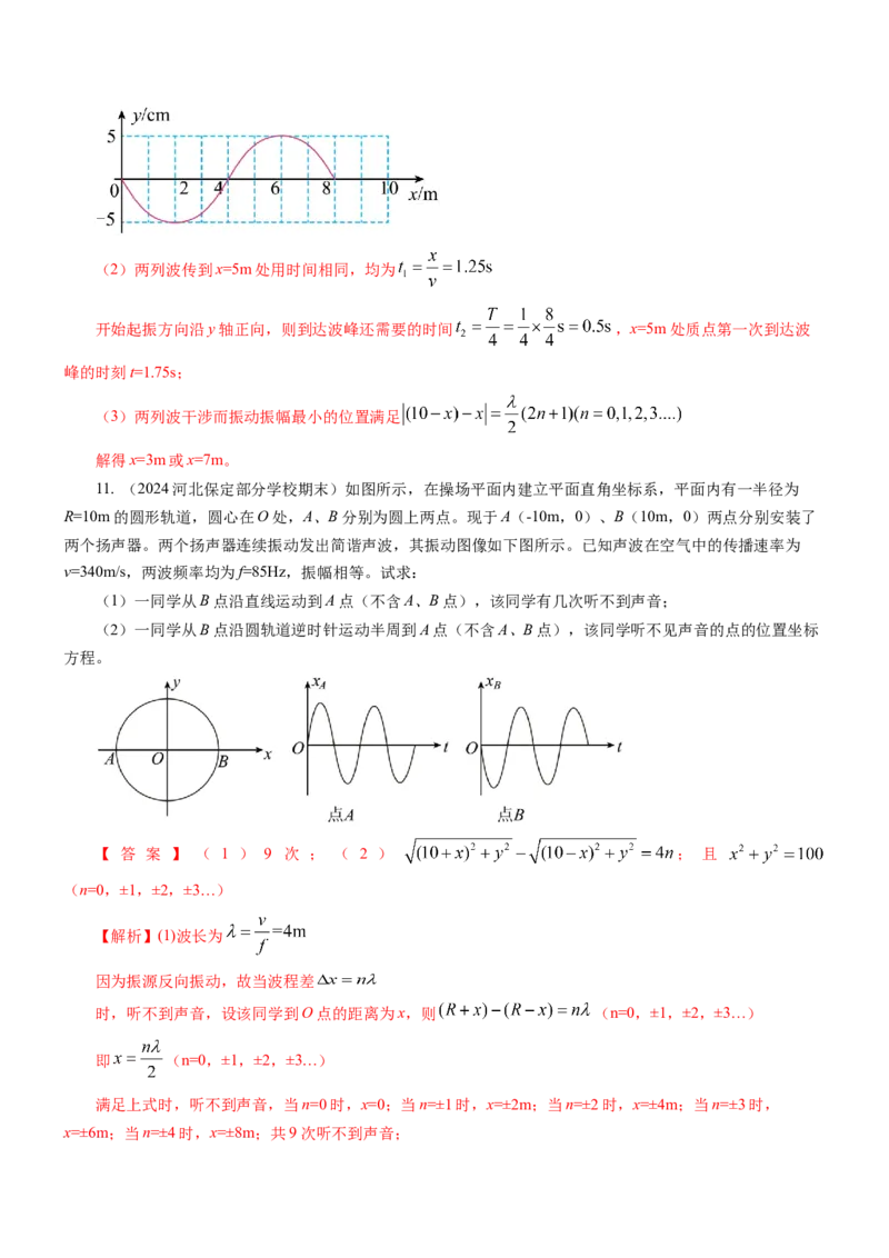 押江苏卷2题机械振动、机械波（解析版）_4.2025物理总复习_2024年新高考资料_5.2024三轮冲刺_备战2024年高考物理临考题号押题（江苏卷）322751514