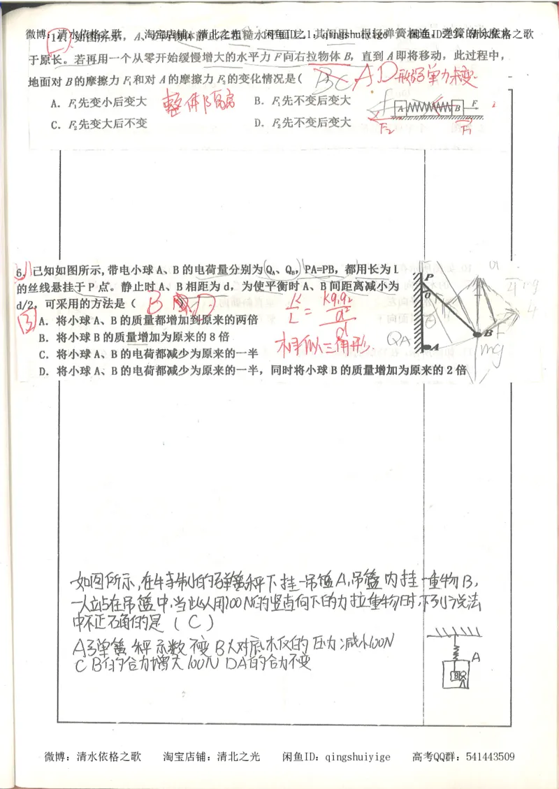7.衡水中学高考积累与改错_高三物理（第3本）_67页_高中衡水学霸笔记_高中全部赠品_错题集高中九科_物理积累与改错