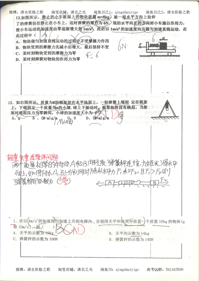 7.衡水中学高考积累与改错_高三物理（第3本）_67页_高中衡水学霸笔记_高中全部赠品_错题集高中九科_物理积累与改错