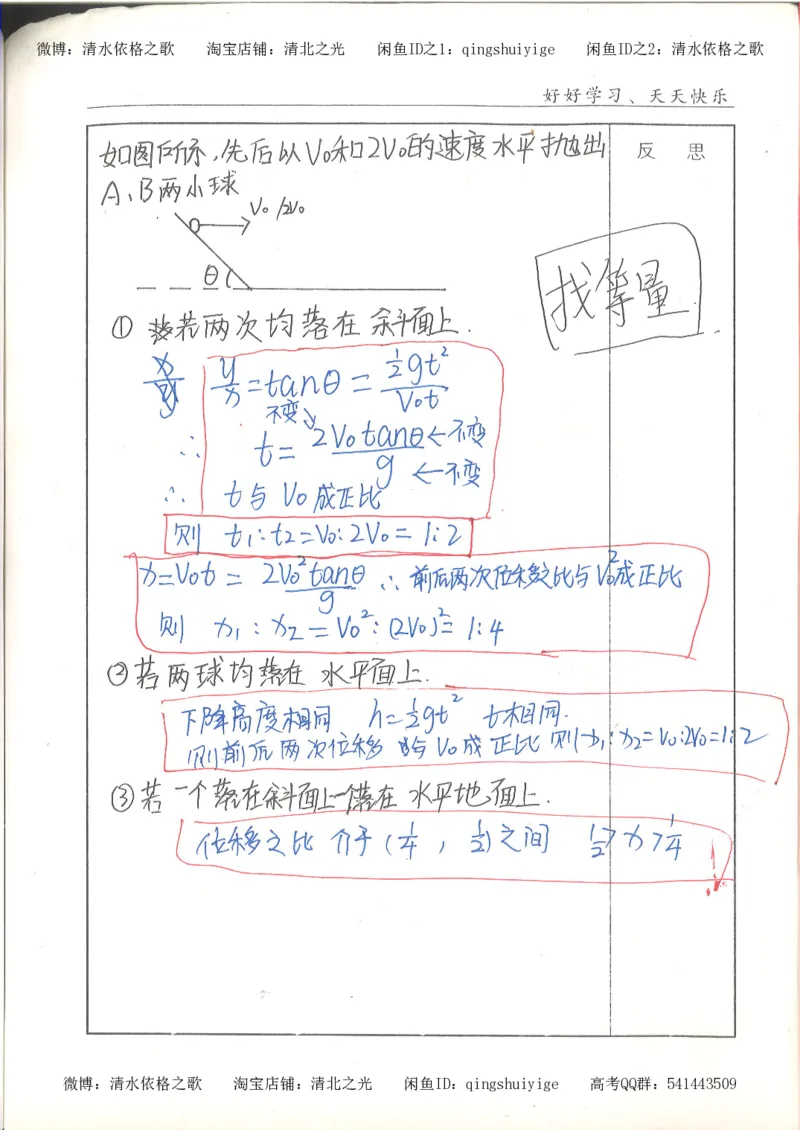 7.衡水中学高考积累与改错_高三物理（第3本）_67页_高中衡水学霸笔记_高中全部赠品_错题集高中九科_物理积累与改错
