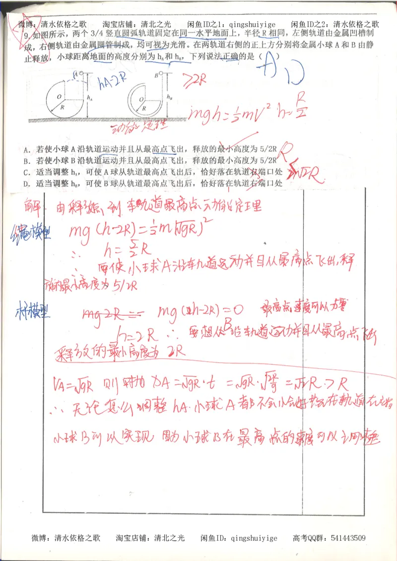 7.衡水中学高考积累与改错_高三物理（第3本）_67页_高中衡水学霸笔记_高中全部赠品_错题集高中九科_物理积累与改错