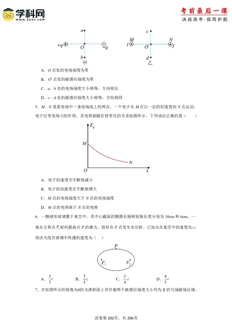 物理-2024年高考考前最后一课_4.2025物理总复习_2024年新高考资料_5.2024三轮冲刺_物理（含PDF，可直接打印）-2024年高考考前最后一课
