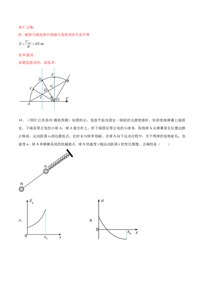 专题7.2　电场能的性质练&mdash;&mdash;2023年高考物理一轮复习讲练测（新教材新高考通用）（解析版）_4.2025物理总复习_2023年新高复习资料_一轮复习