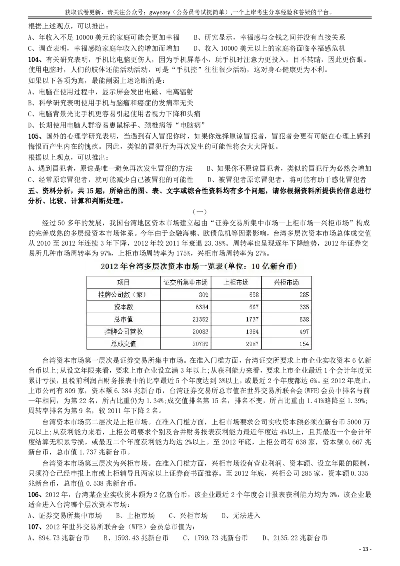 2015年425公务员联考《行测》(福建、云南、青海)_34省+国考真题_34省考+国考pdf版推荐用这个版本_34省行测+申论真题pdf推荐用这个版本_青海公务员考试真题pdf版_题目