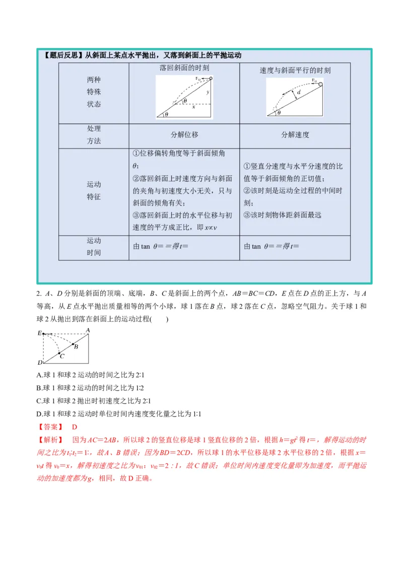 第14讲抛体运动（讲义）（解析版）_4.2025物理总复习_2025年新高考资料_一轮复习_2025年高考物理一轮复习讲练测（新教材新高考）