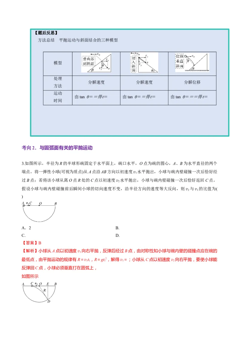 第14讲抛体运动（讲义）（解析版）_4.2025物理总复习_2025年新高考资料_一轮复习_2025年高考物理一轮复习讲练测（新教材新高考）