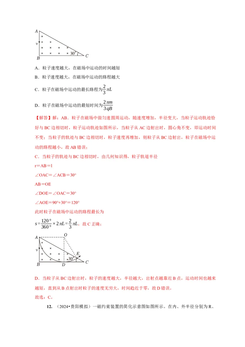 第22讲　磁场对运动电荷的作用（解析版）_4.2025物理总复习_2025年新高考资料_一轮复习_2025届高考物理一轮复习考点精讲精练（全国通用）（完结）