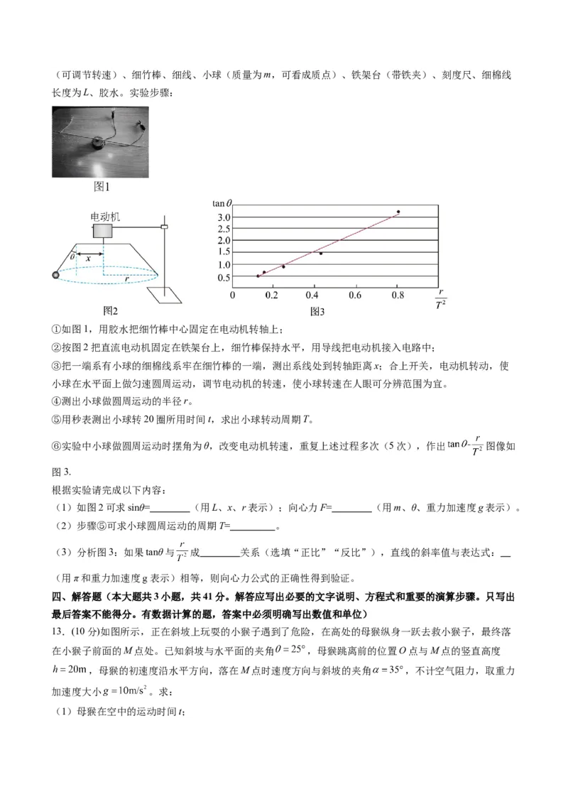 测试四（原卷版）_4.2025物理总复习_2025年新高考资料_一轮复习_2025年高考物理一轮复习讲练测（新教材新高考）