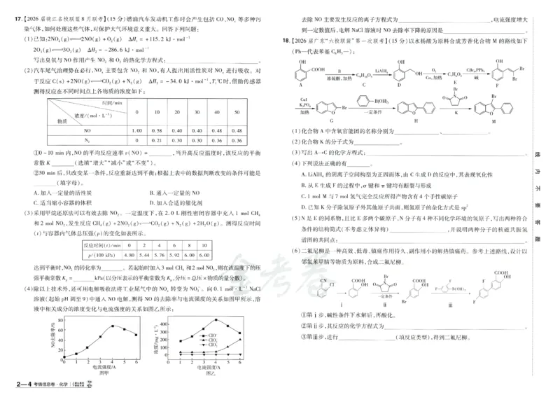 2026《百校联盟&middot;领航卷》化学_2026版金考卷&middot;百校联盟高考领航卷（全科）_2026版金考卷&middot;百校联盟高考领航卷化学（新教材版）