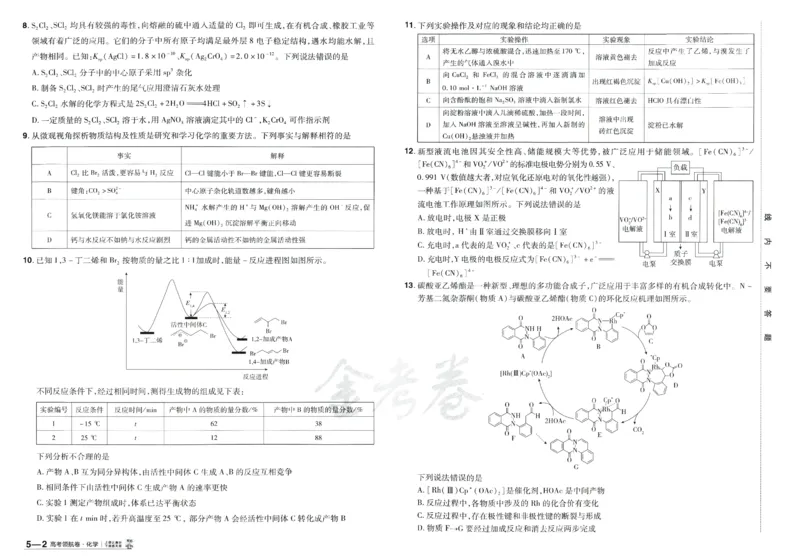 2026《百校联盟&middot;领航卷》化学_2026版金考卷&middot;百校联盟高考领航卷（全科）_2026版金考卷&middot;百校联盟高考领航卷化学（新教材版）