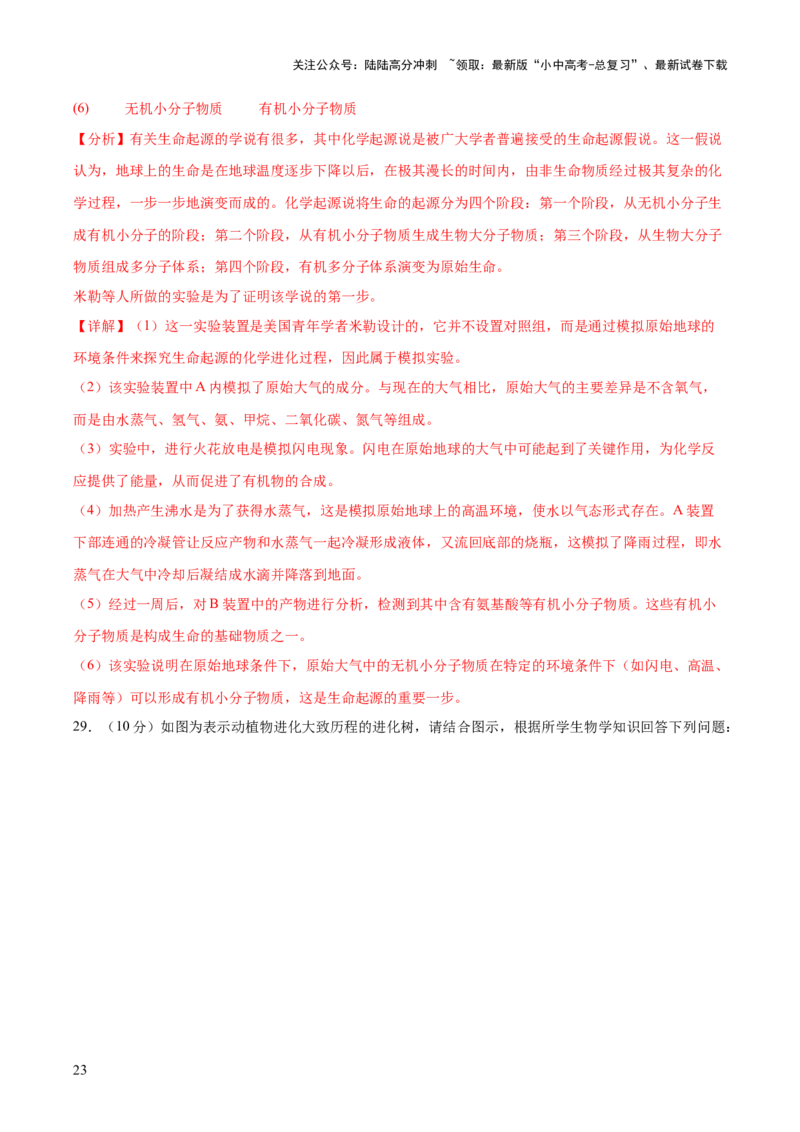 主题六遗传与进化（测试）（测试）（解析版）_02中考总复习（2026版更新中）_08-生物-中考总复习_2025中考复习资料_2025中考二轮课件ppt+讲义+练习生物_测试