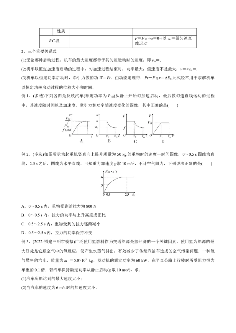 第一讲功和功率（原卷版）_4.2025物理总复习_2023年新高复习资料_一轮复习_2023年高三物理一轮复习精讲精练278111462_第六章机械能守恒定律