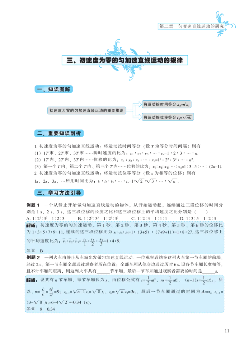 必修模块第二章匀变速直线运动的研究-高中物理公式、定理、定律图表（必修选修）_4.2025物理总复习_2023年新高复习资料_专项复习_高中物理公式、定理、定律图表（必修+选修）