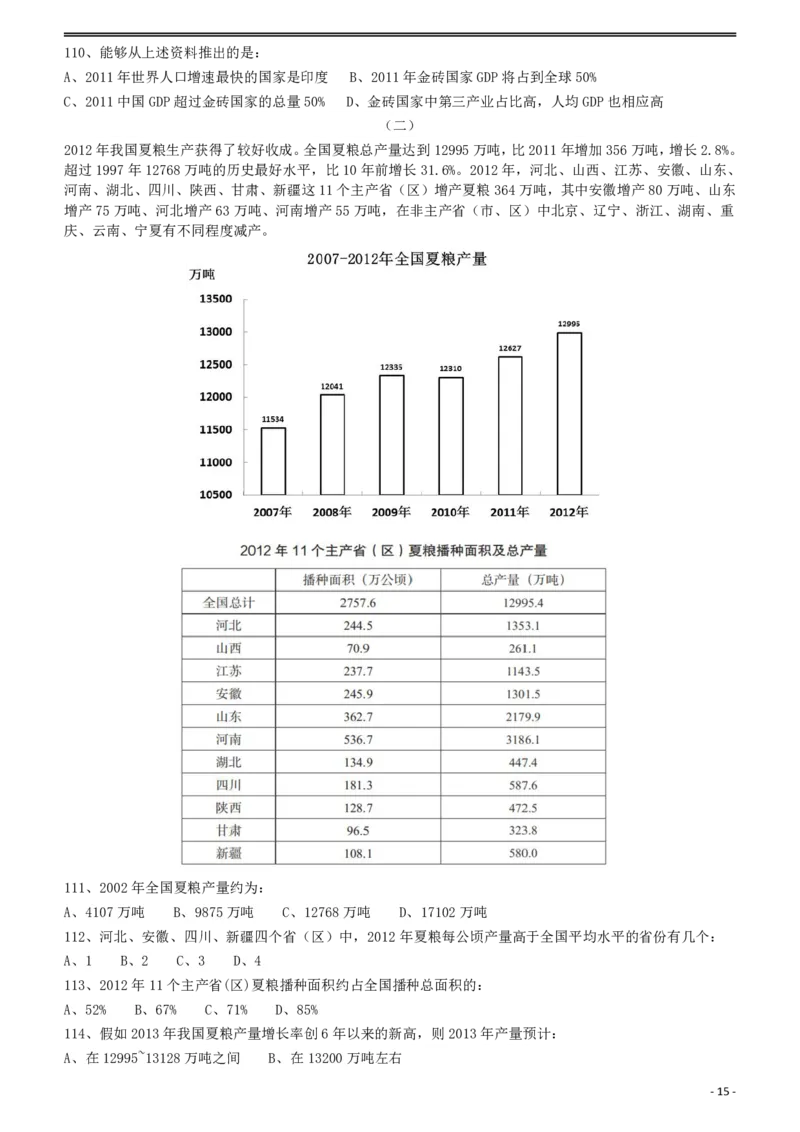 2012年915公务员联考《行测》（新疆、福建、重庆、河南）_34省+国考真题_34省考+国考pdf版推荐用这个版本_34省行测+申论真题pdf推荐用这个版本_福建公务员考试真题pdf版_题目