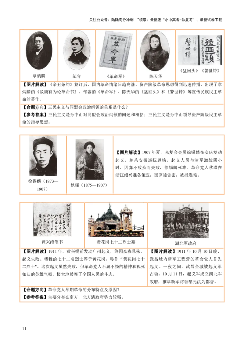 主题18+常考图片识记（中国近现代史）（图片解读+命题方向+参考答案）-2025年中考历史一轮知识点梳理_02中考总复习（2026版更新中）_06-历史-中考总复习_2025年中考复习资料
