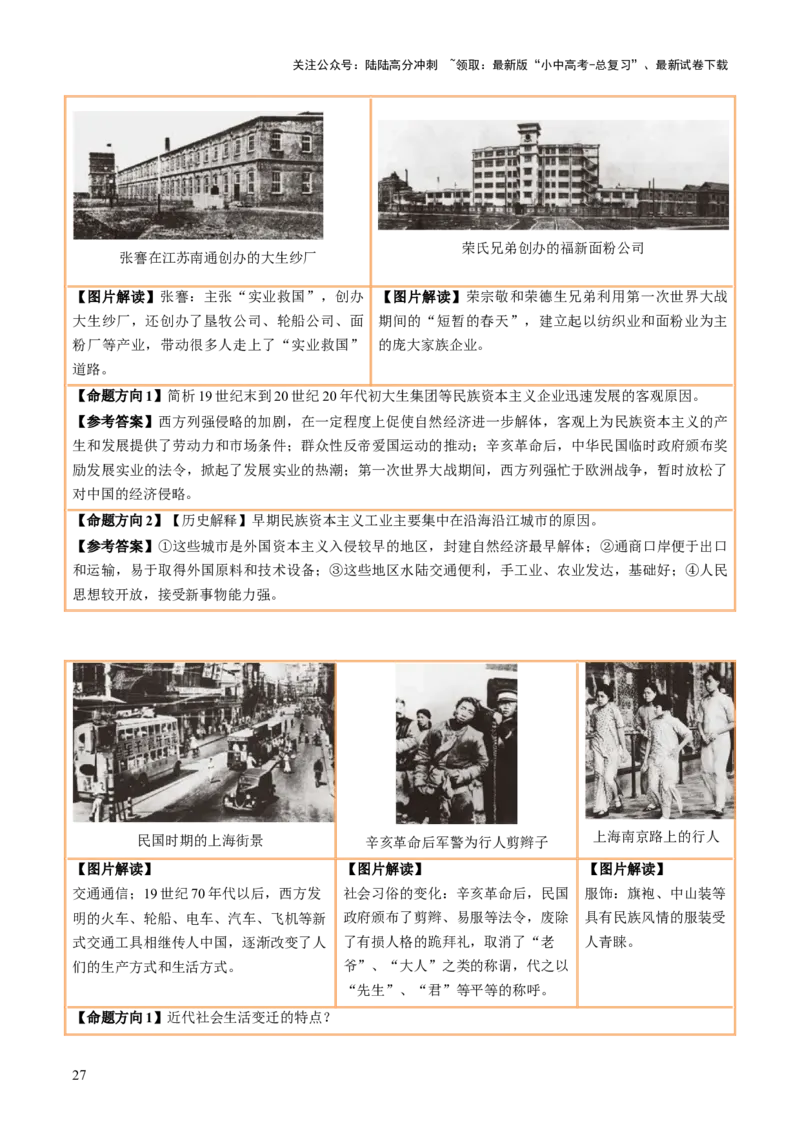 主题18+常考图片识记（中国近现代史）（图片解读+命题方向+参考答案）-2025年中考历史一轮知识点梳理_02中考总复习（2026版更新中）_06-历史-中考总复习_2025年中考复习资料