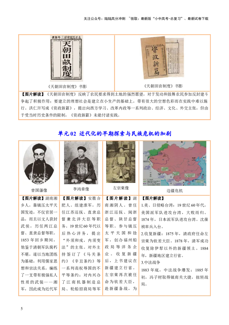 主题18+常考图片识记（中国近现代史）（图片解读+命题方向+参考答案）-2025年中考历史一轮知识点梳理_02中考总复习（2026版更新中）_06-历史-中考总复习_2025年中考复习资料