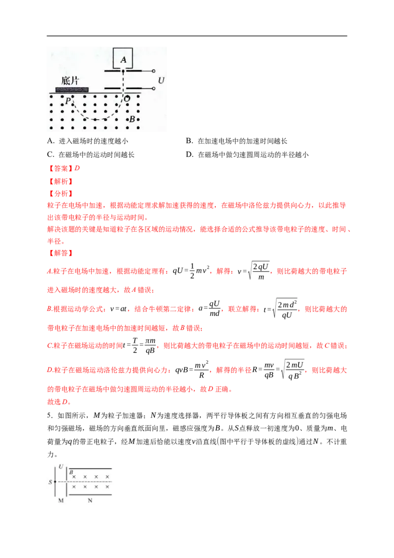 第03练　洛伦兹力与现代科技（解析版）_4.2025物理总复习_2023年新高复习资料_一轮复习_2023年高考物理一轮复习小题多维练（新高考专用）_第十章　磁场_第03练　洛伦兹力与现代科技