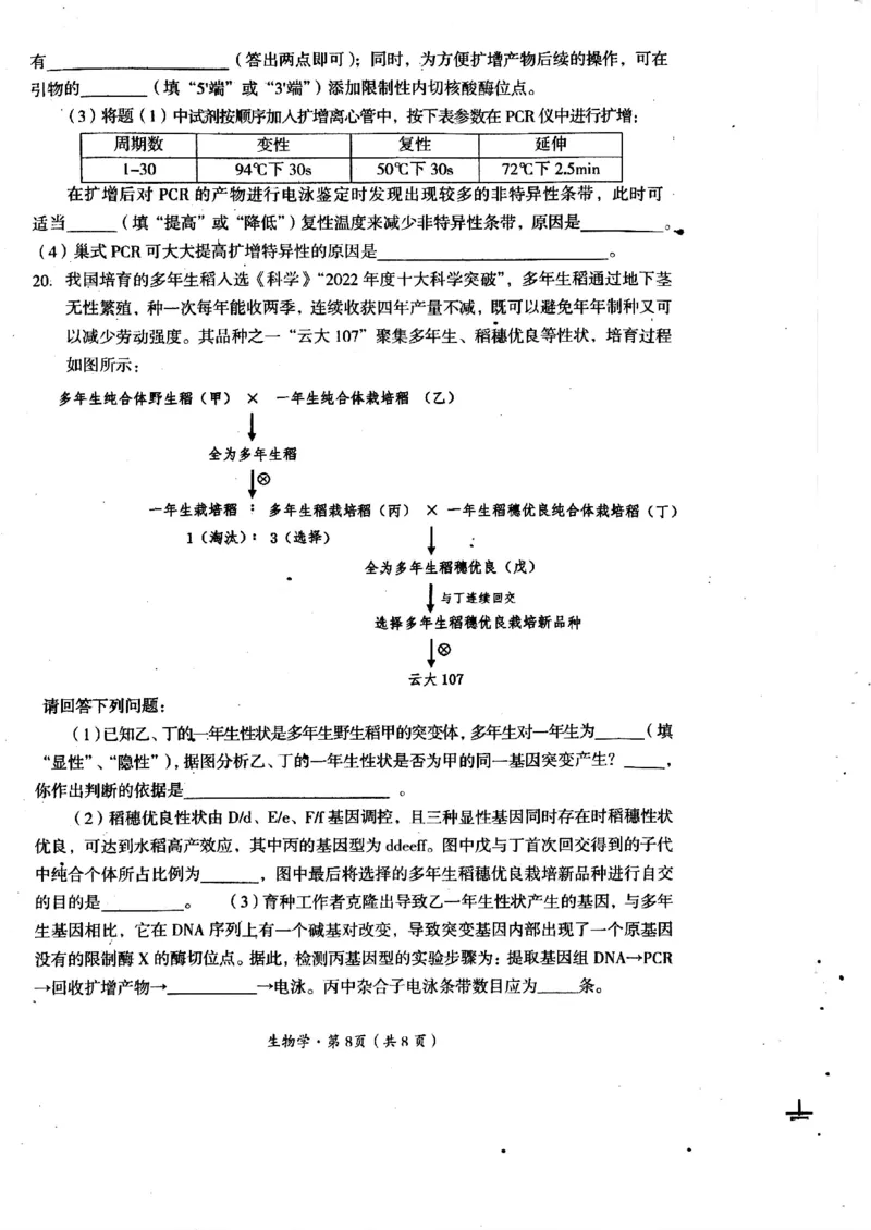 2025届四川省巴中市高三&ldquo;零诊&rdquo;考试生物试题_A1502026各地模拟卷（超值！）_9月_240920四川省巴中市2025届高三上学期&ldquo;零诊&rdquo;考试