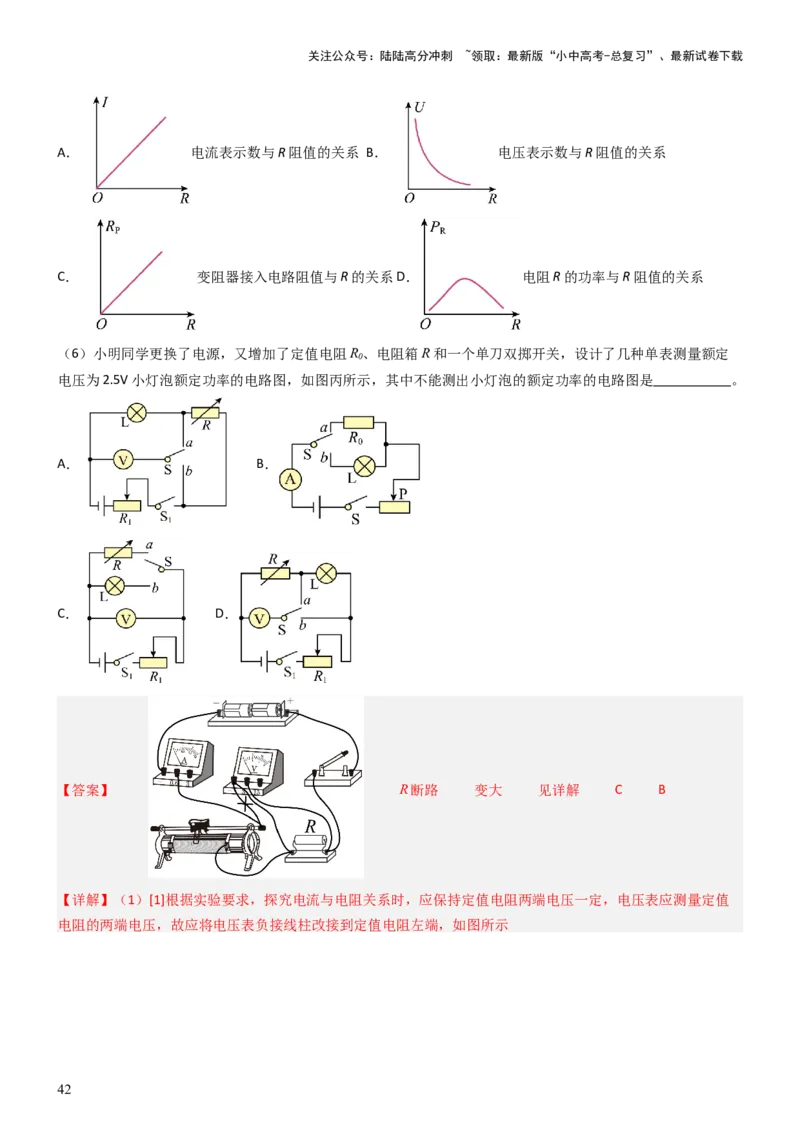 压轴题05测量小灯泡电功率实验（解析版）_02中考总复习（2026版更新中）_04-物理-中考总复习_2024年中考复习资料_三轮复习_2024年中考物理压轴题专项训练（全国通用）
