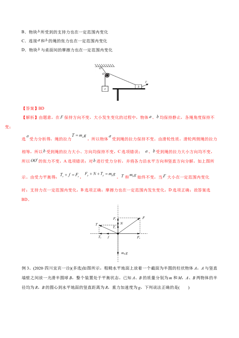 第三讲共点力平衡（解析版）_4.2025物理总复习_2023年新高复习资料_一轮复习_2023年高三物理一轮复习精讲精练278111462_第二章相互作用