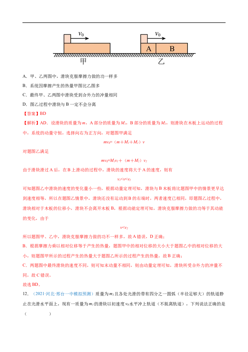专题17动量守恒定律及应用&mdash;&mdash;全攻略备战2023年高考物理一轮重难点复习（解析版）_4.2025物理总复习_2023年新高复习资料_一轮复习_全攻略备战2023年高考物理一轮重难点复习