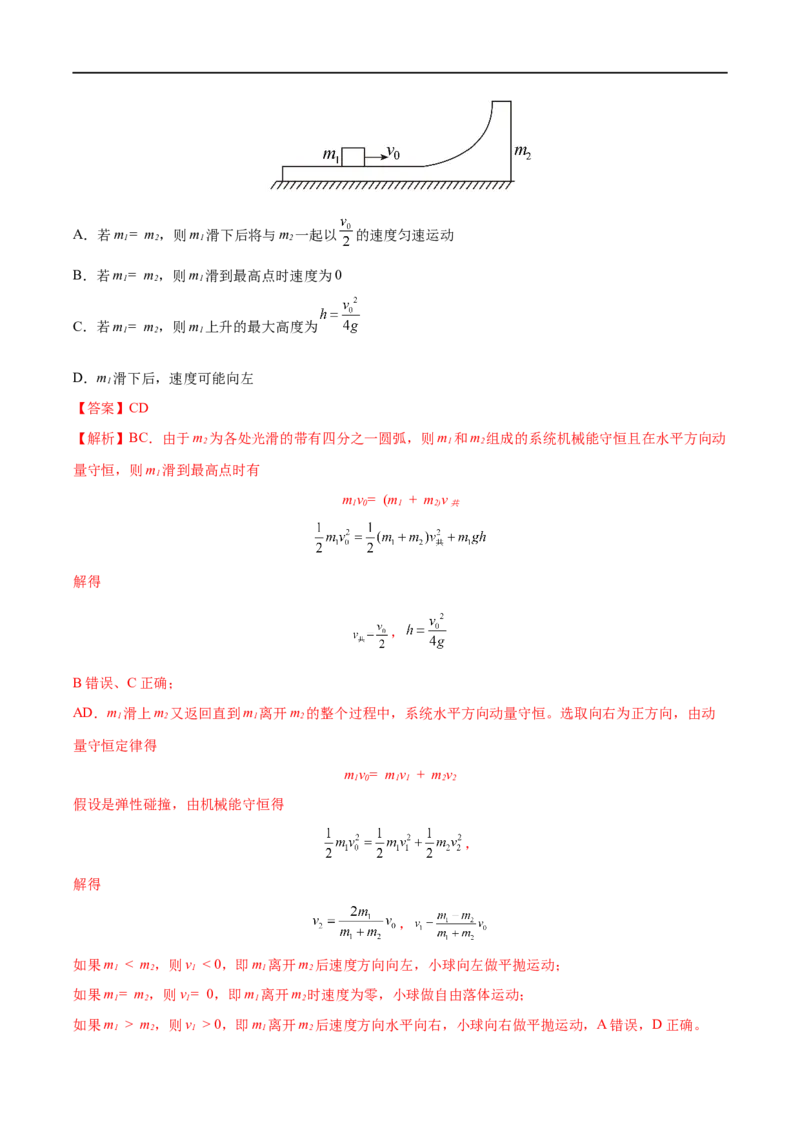 专题17动量守恒定律及应用&mdash;&mdash;全攻略备战2023年高考物理一轮重难点复习（解析版）_4.2025物理总复习_2023年新高复习资料_一轮复习_全攻略备战2023年高考物理一轮重难点复习