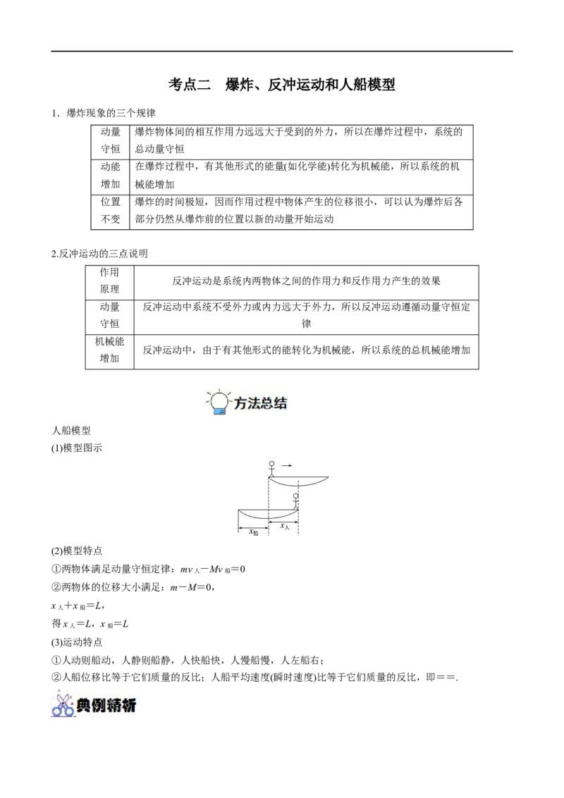 专题17动量守恒定律及应用&mdash;&mdash;全攻略备战2023年高考物理一轮重难点复习（解析版）_4.2025物理总复习_2023年新高复习资料_一轮复习_全攻略备战2023年高考物理一轮重难点复习