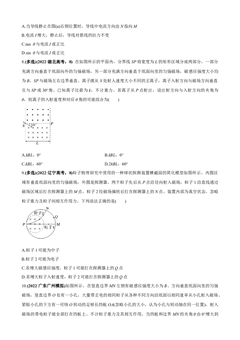 专题2.7恒磁场（原卷版）_4.2025物理总复习_2023年新高复习资料_二轮复习_2023届高考物理二、三轮复习总攻略290387341_专题2.7恒磁场-2023届高考物理二、三轮复习总攻略