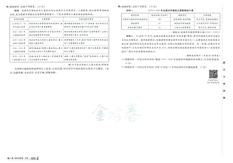 2026版金考卷&middot;百校联盟高考领航卷历史（新教材版）_2026版金考卷&middot;百校联盟高考领航卷（全科）_2026版金考卷&middot;百校联盟高考领航卷历史（新教材版）