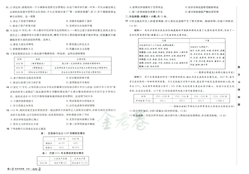 2026版金考卷&middot;百校联盟高考领航卷历史（新教材版）_2026版金考卷&middot;百校联盟高考领航卷（全科）_2026版金考卷&middot;百校联盟高考领航卷历史（新教材版）