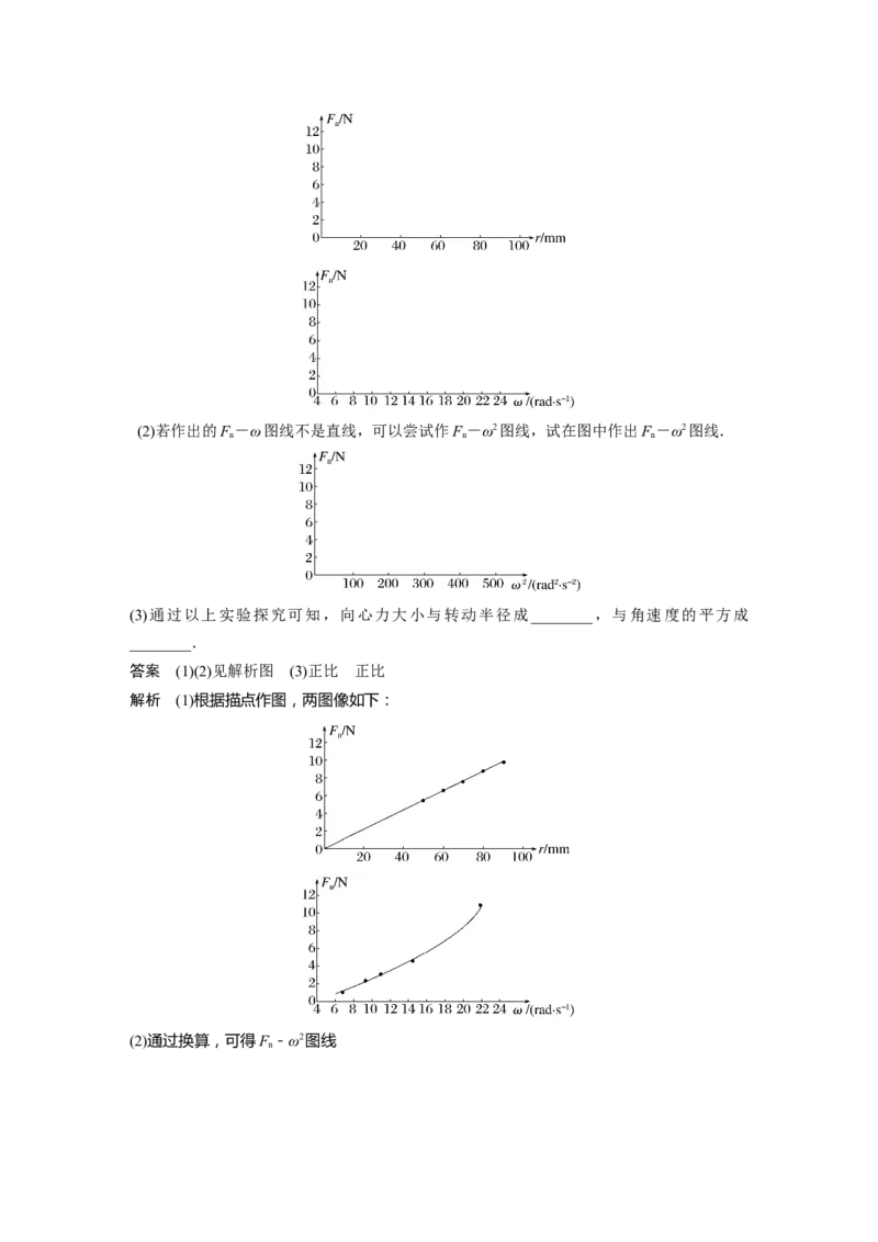 第4章实验6　探究向心力大小与半径、角速度、质量的关系2023年高考物理一轮复习(新高考新教材)_4.2025物理总复习_2023年新高复习资料_一轮复习_2023年新高考大一轮复习讲义