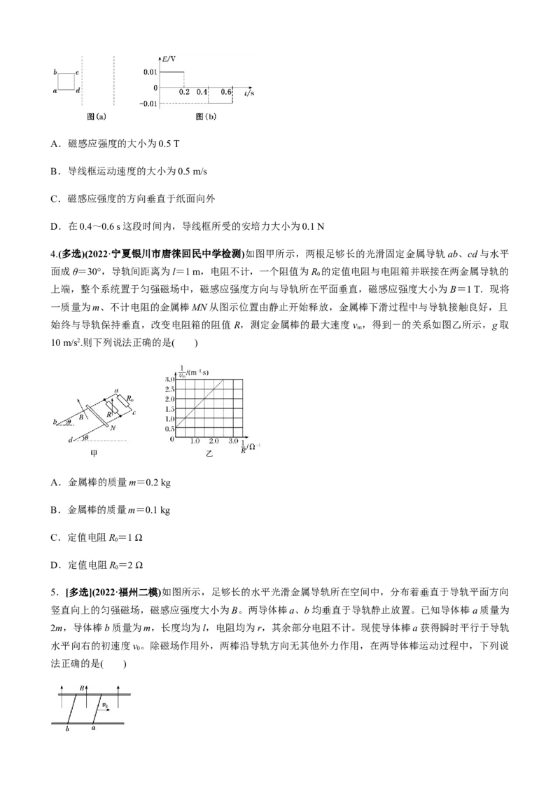 专题4.6电磁感应中的杆模型与框模型（原卷版）_4.2025物理总复习_2023年新高复习资料_二轮复习_2023届高考物理二、三轮复习总攻略290387341