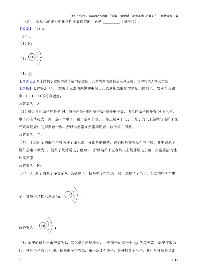 化学基础知识&mdash;&mdash;化学相关人物及贡献(教师版)_02中考总复习（2026版更新中）_05-化学-中考总复习_2025年中考复习资料_2025中考一轮化学化学基础知识专项练习