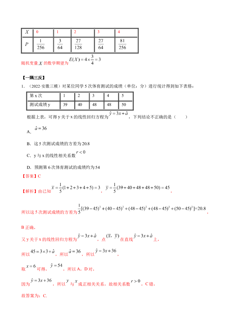 8.5统计案例（精讲）（提升版）（解析版）_2.2025数学总复习_2023年新高考资料_一轮复习_2023年高考数学一轮复习（提升版）（新高考地区专用）