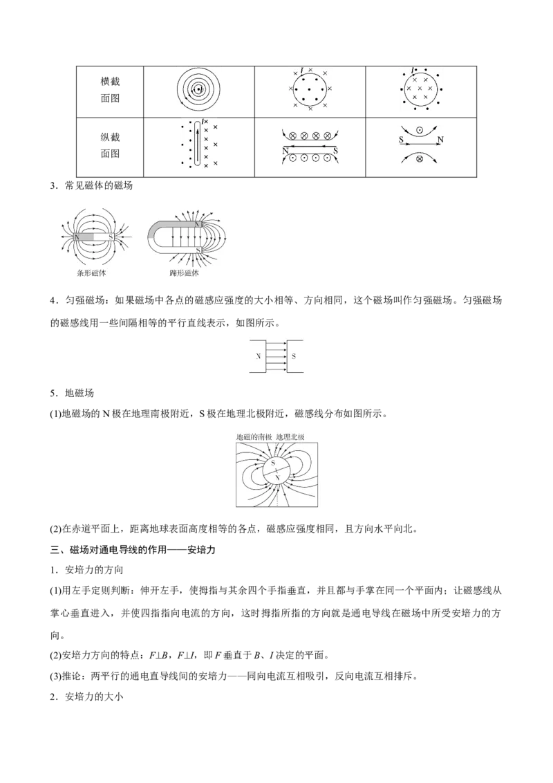 第一讲磁场及其对电流的作用（解析版）_4.2025物理总复习_2023年新高复习资料_一轮复习_2023年高三物理一轮复习精讲精练278111462_第十章磁场