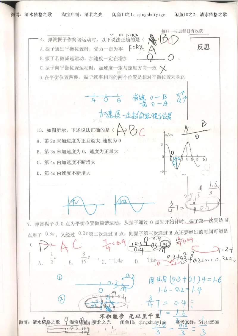 3.衡水中学高考积累与改错_高二物理（第1本）_140页_高中衡水学霸笔记_高中全部赠品_错题集高中九科_物理积累与改错