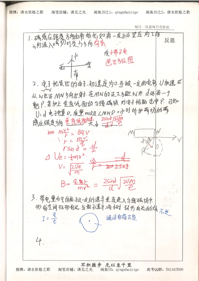 3.衡水中学高考积累与改错_高二物理（第1本）_140页_高中衡水学霸笔记_高中全部赠品_错题集高中九科_物理积累与改错