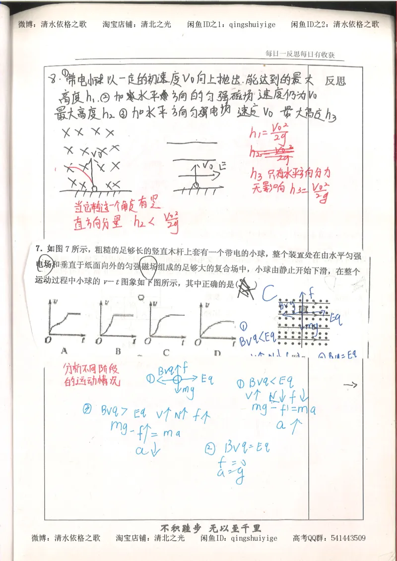 3.衡水中学高考积累与改错_高二物理（第1本）_140页_高中衡水学霸笔记_高中全部赠品_错题集高中九科_物理积累与改错