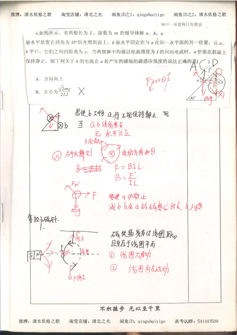 3.衡水中学高考积累与改错_高二物理（第1本）_140页_高中衡水学霸笔记_高中全部赠品_错题集高中九科_物理积累与改错