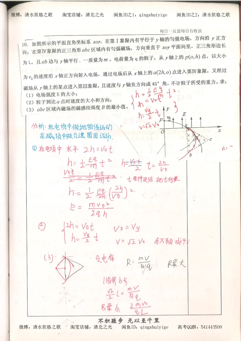 3.衡水中学高考积累与改错_高二物理（第1本）_140页_高中衡水学霸笔记_高中全部赠品_错题集高中九科_物理积累与改错