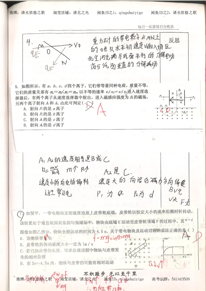 3.衡水中学高考积累与改错_高二物理（第1本）_140页_高中衡水学霸笔记_高中全部赠品_错题集高中九科_物理积累与改错