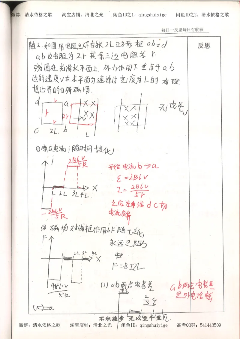 3.衡水中学高考积累与改错_高二物理（第1本）_140页_高中衡水学霸笔记_高中全部赠品_错题集高中九科_物理积累与改错