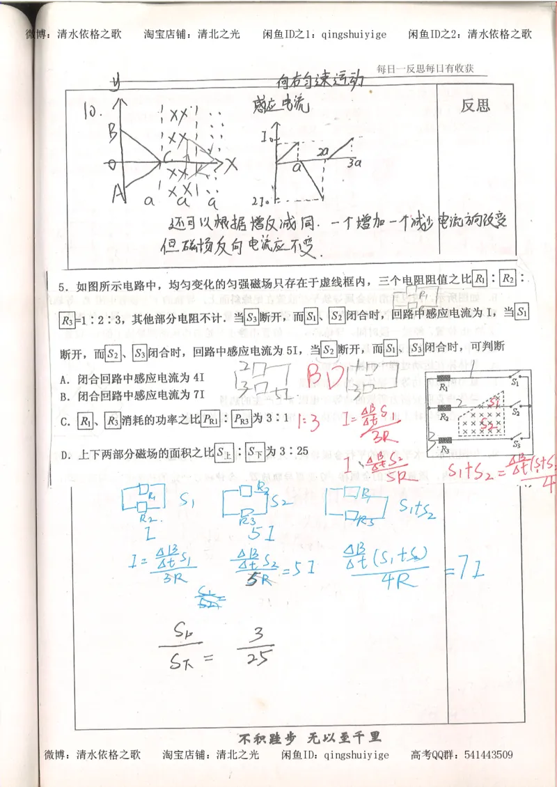 3.衡水中学高考积累与改错_高二物理（第1本）_140页_高中衡水学霸笔记_高中全部赠品_错题集高中九科_物理积累与改错